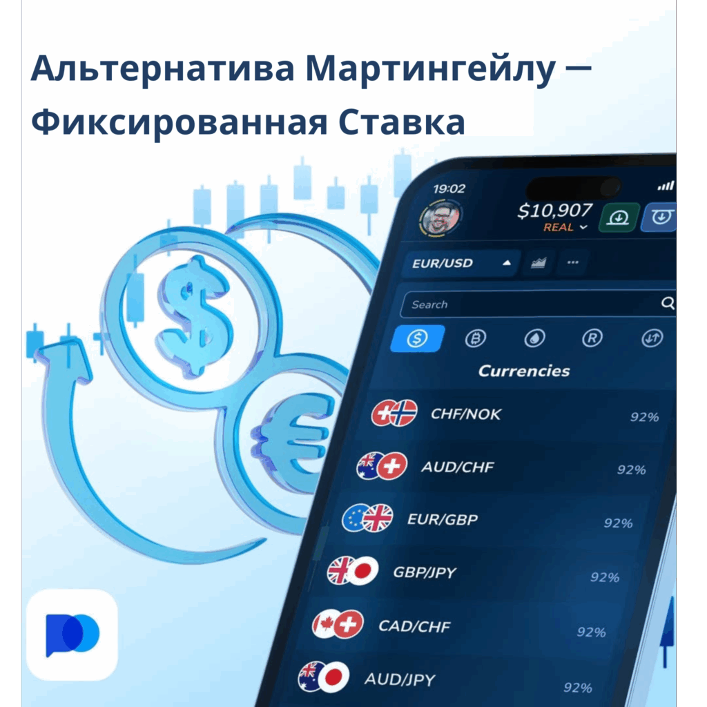 Альтернатива Мартингейлу — фиксированная ставка на Pocket Option.